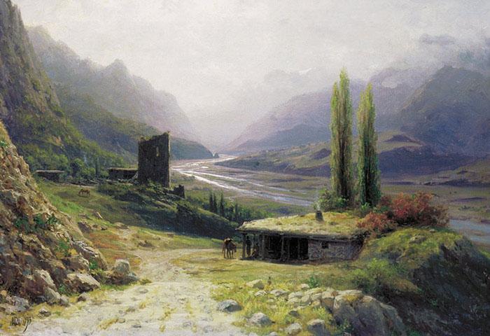 unknow artist Kavkaz Landscape oil painting image